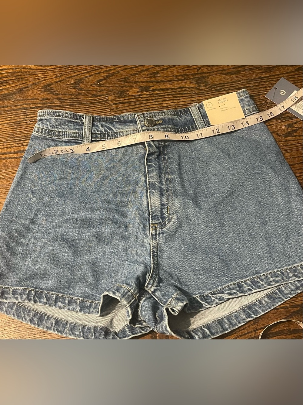 Universal Thread Mid-Rise Blue Denim Shorts casual women’s size 6 99% cotton - Picture 6 of 11